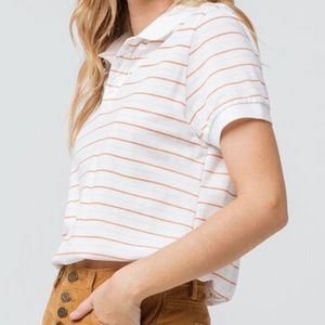 FULL TILT Striped Polo Shirt
